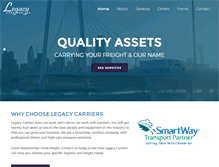 Tablet Screenshot of legacy-carriers.com